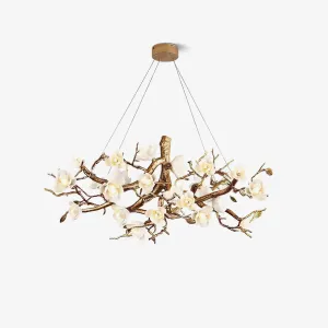 Flower Bloom Branch Brass Chandelierrustic chandelier,bedroom chandelier 