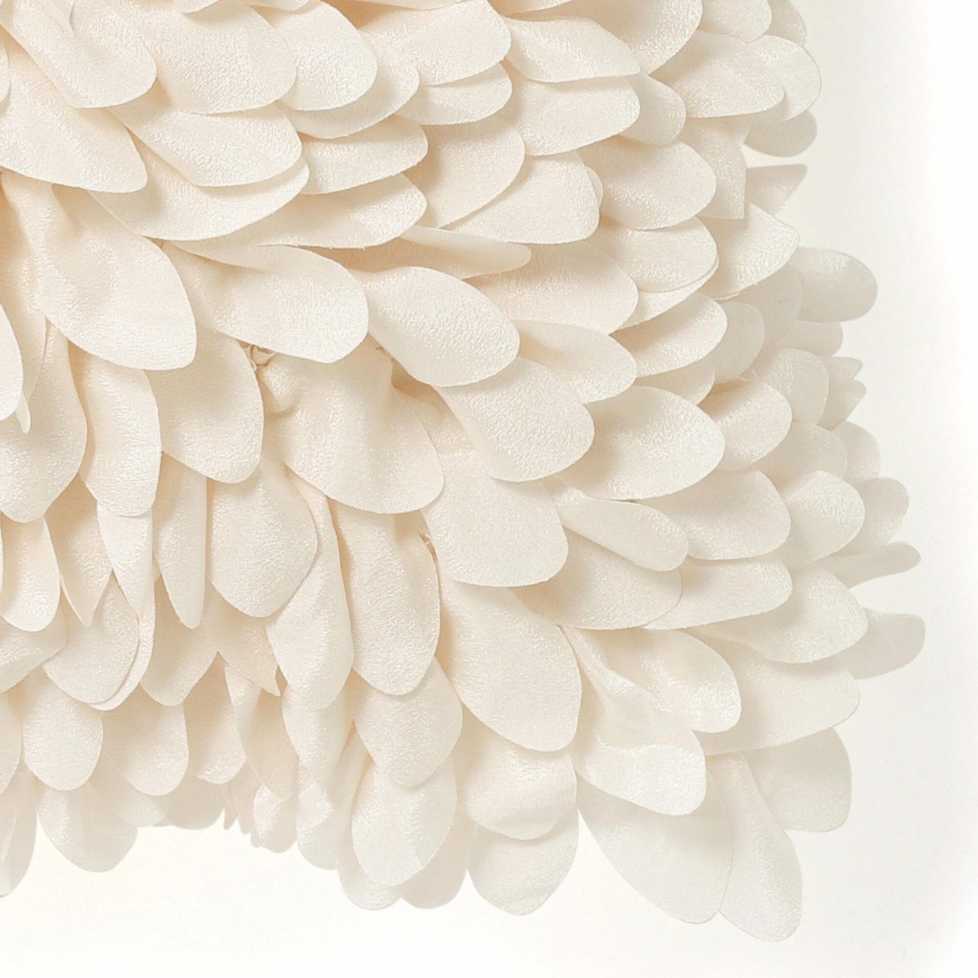 Flower Applique Cushion Cover 450 X 450 Ivory