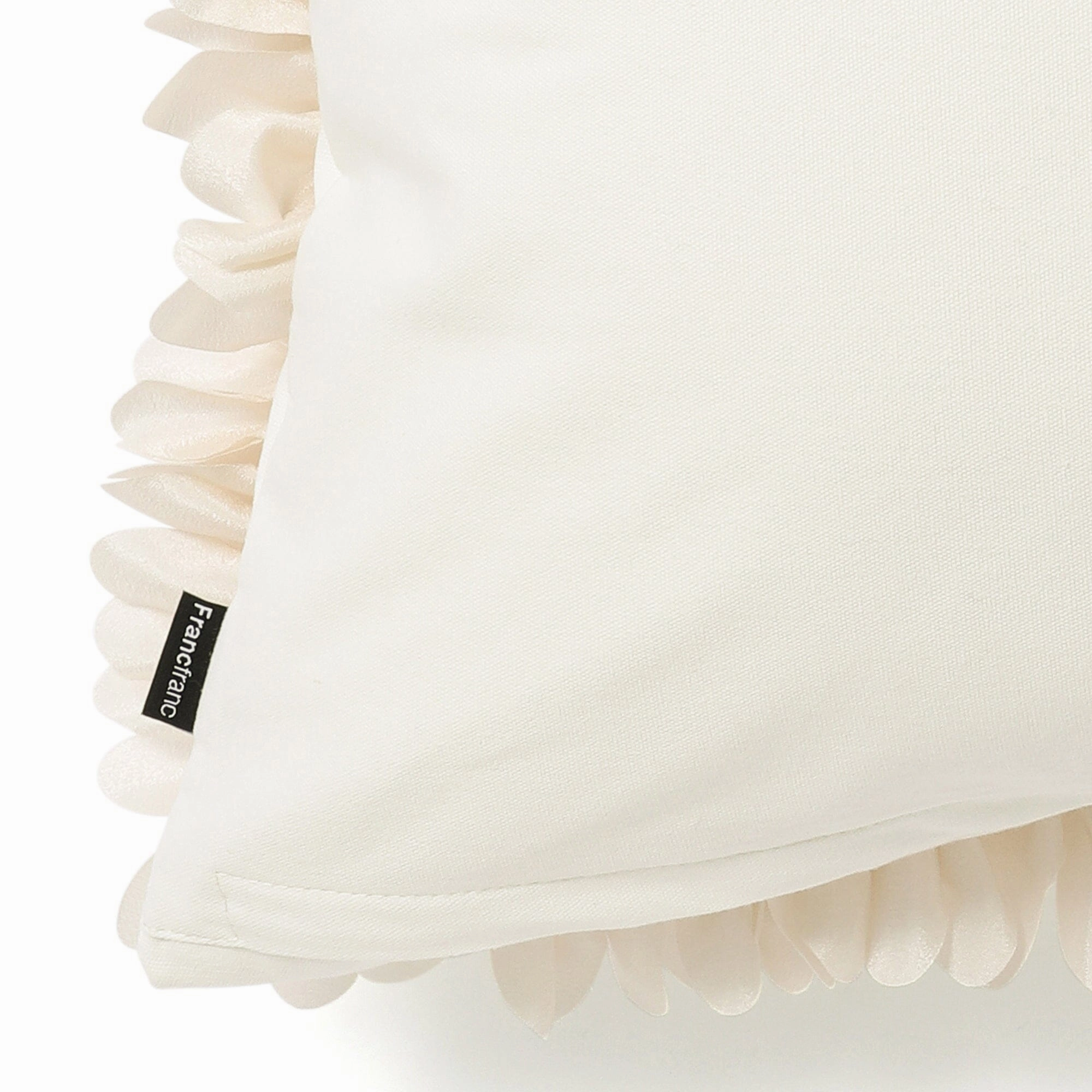 Flower Applique Cushion Cover 450 X 450 Ivory