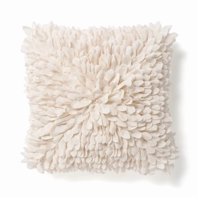 Flower Applique Cushion Cover 450 X 450 Ivorybedding sets ,throw blankets 