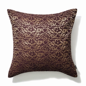 Flower Lace Cushion Cover 450 X 450 Dark Purplebedding sets ,throw blankets 