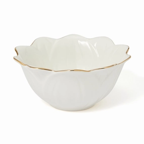 Flower Motif Bowl  Whitehand-painted ceramic bowl