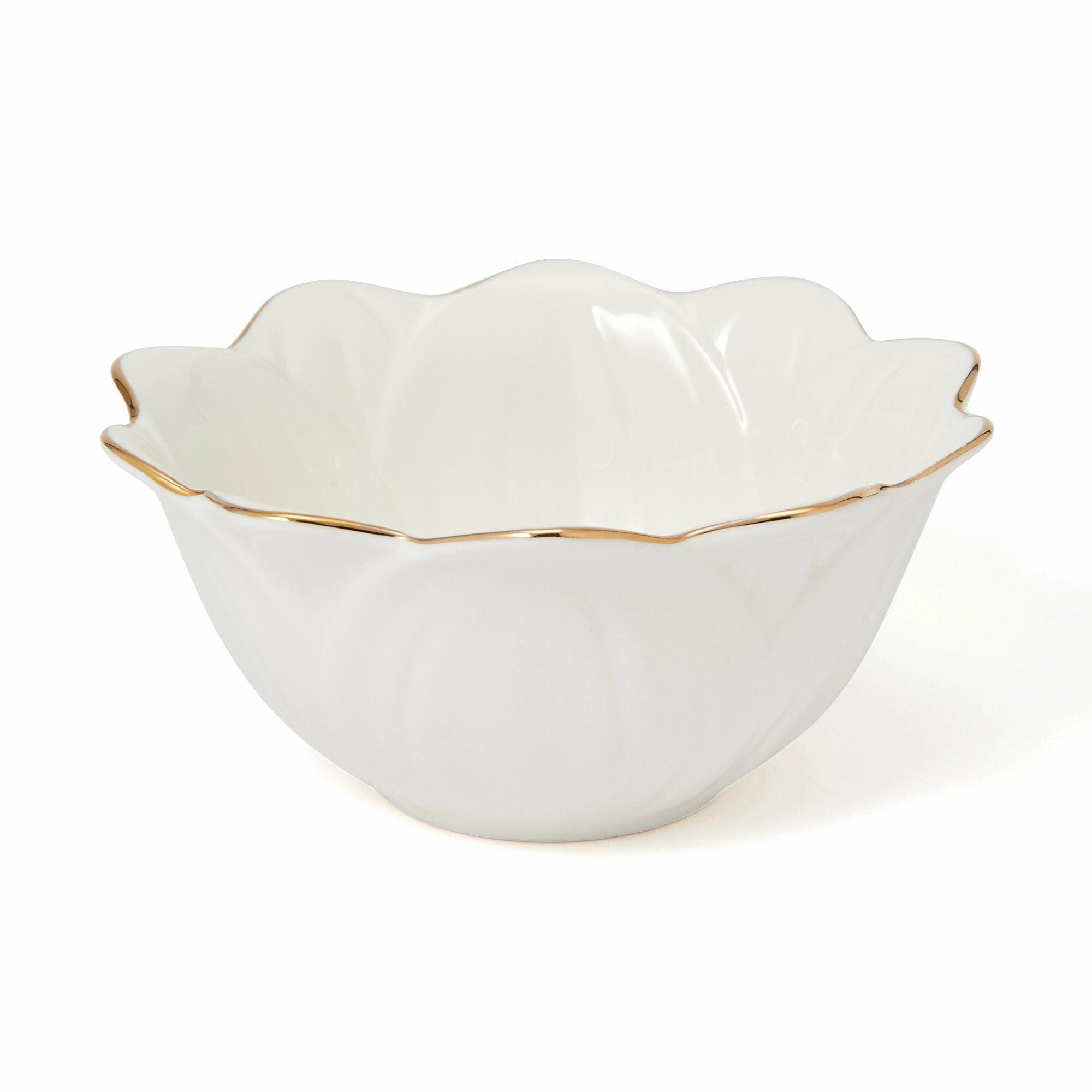 Flower Motif Bowl  Whitehand-painted ceramic bowl
