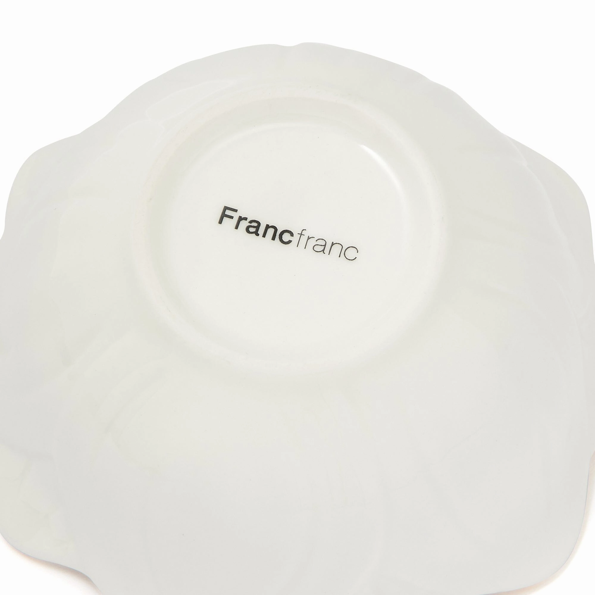Flower Motif Bowl  White