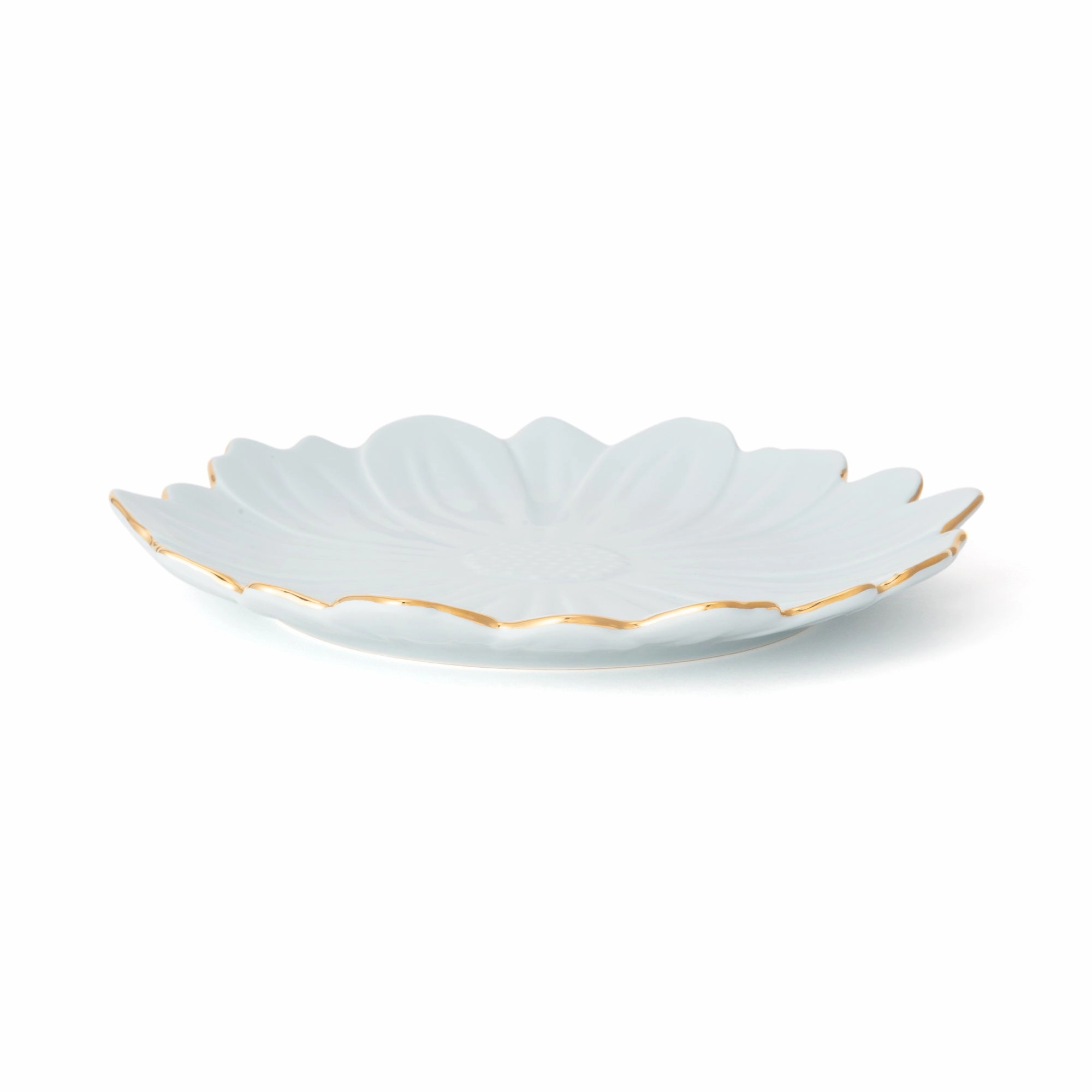 Flower Motif Plate Medium Blue