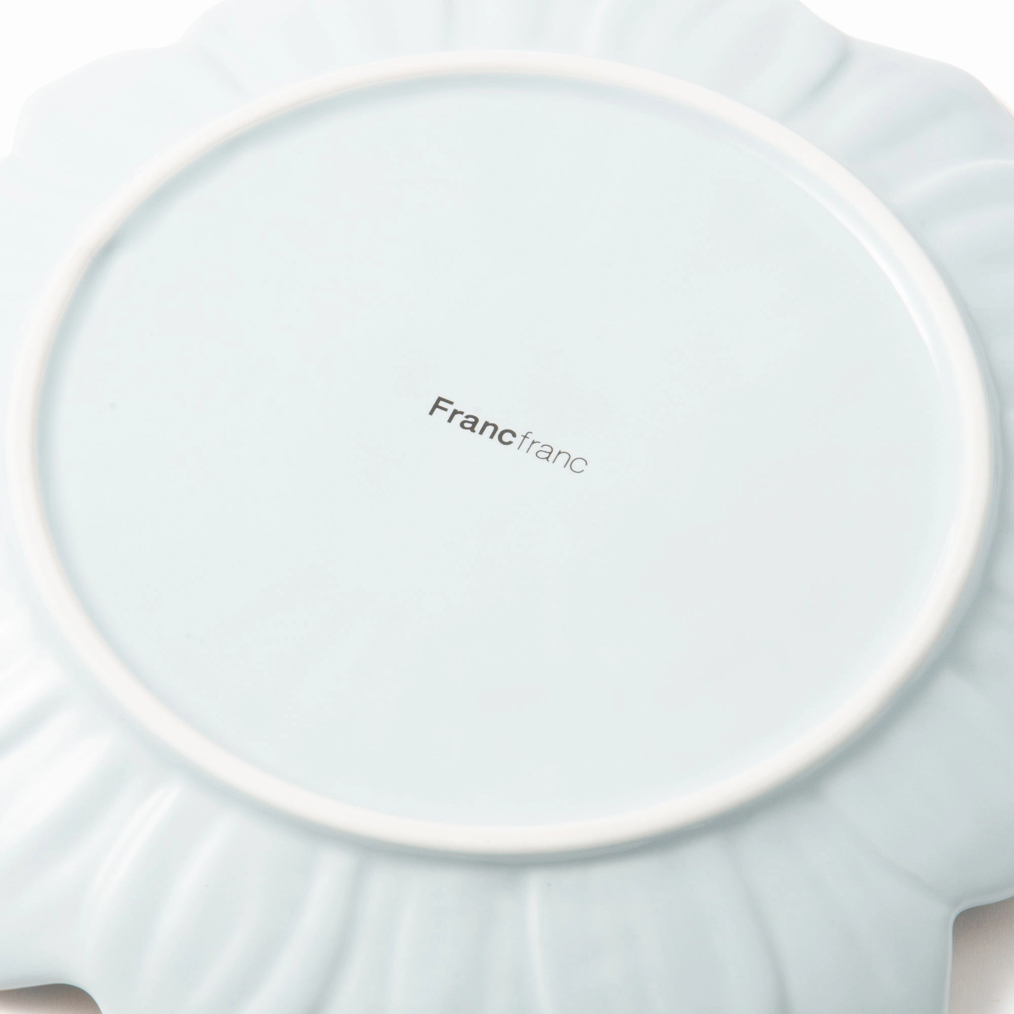 Flower Motif Plate Medium Blue