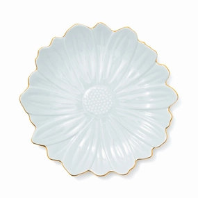 Flower Motif Plate Medium Bluehand-painted ceramic bowl