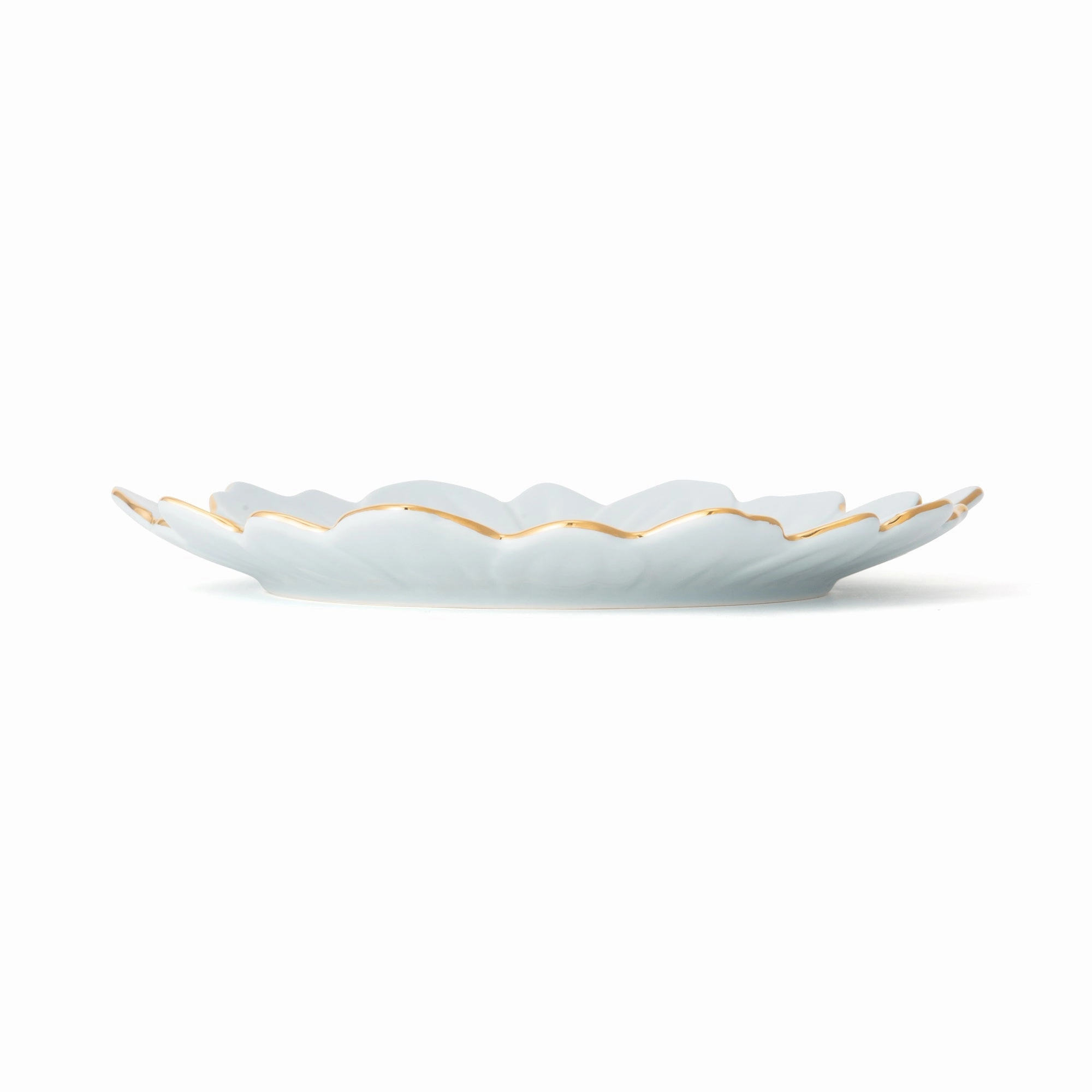 Flower Motif Plate Medium Blue