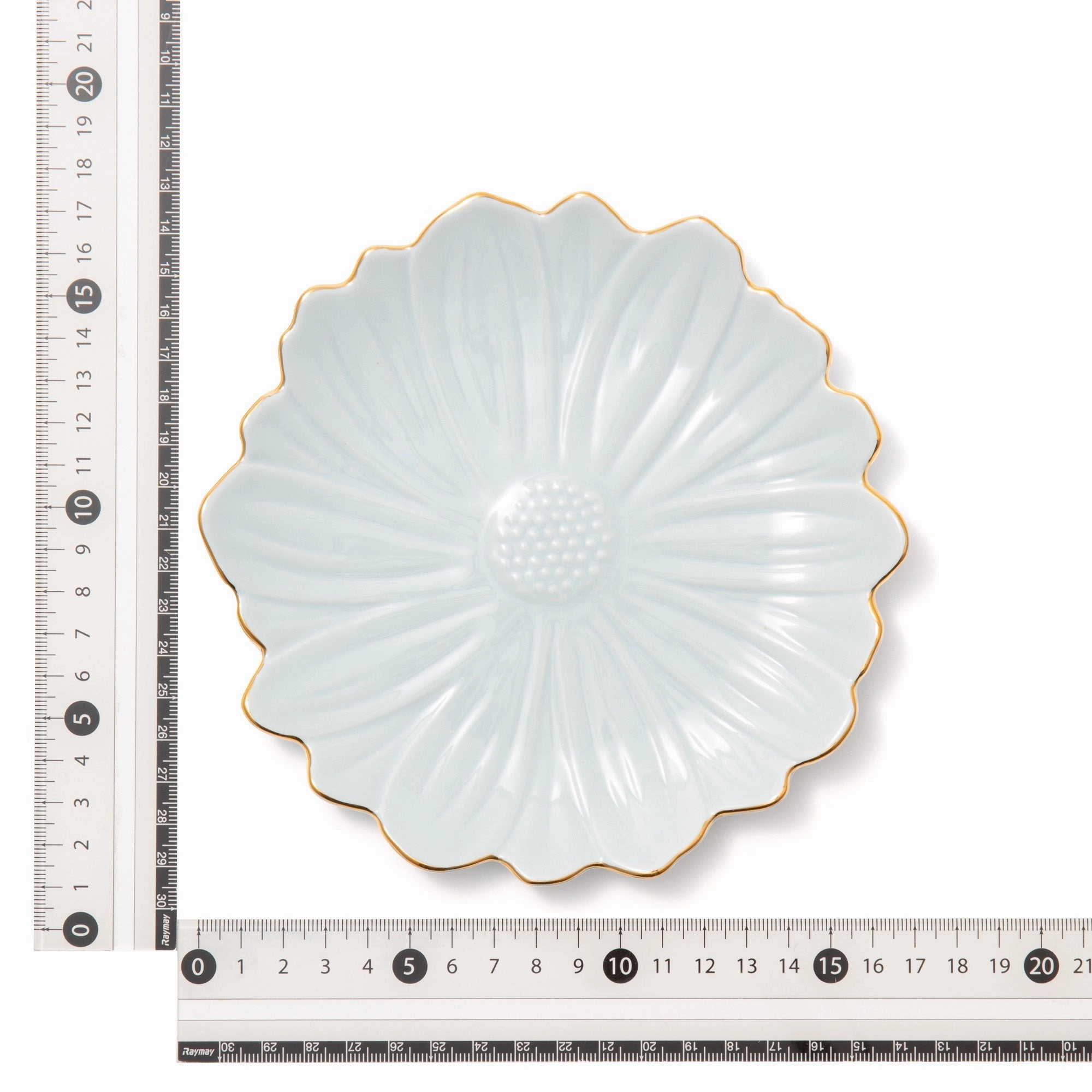 Flower Motif Plate Small Blue