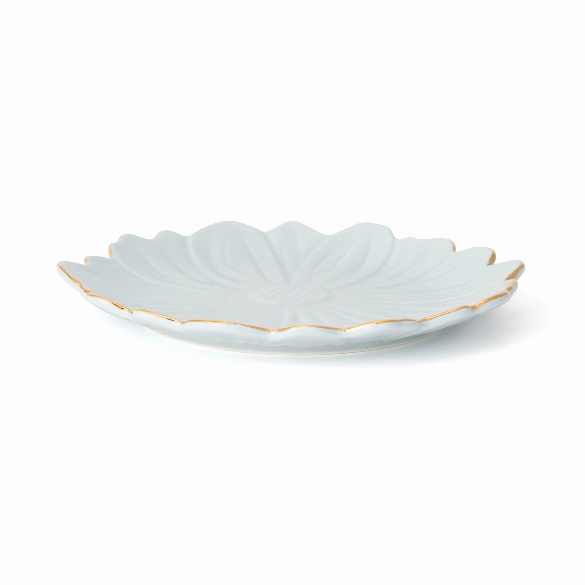 Flower Motif Plate Small Blue