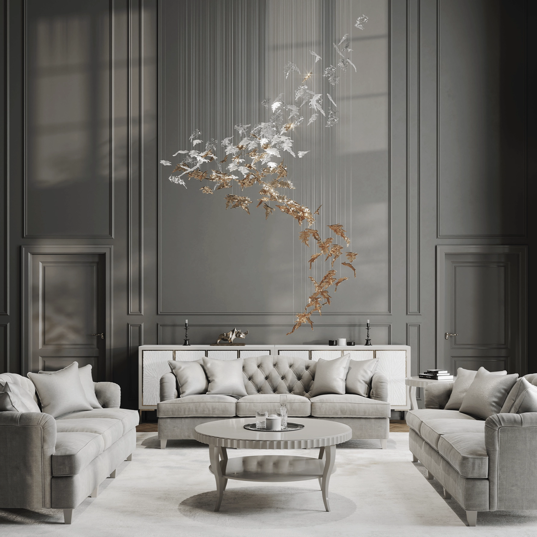 Flying Leaves Chandelier