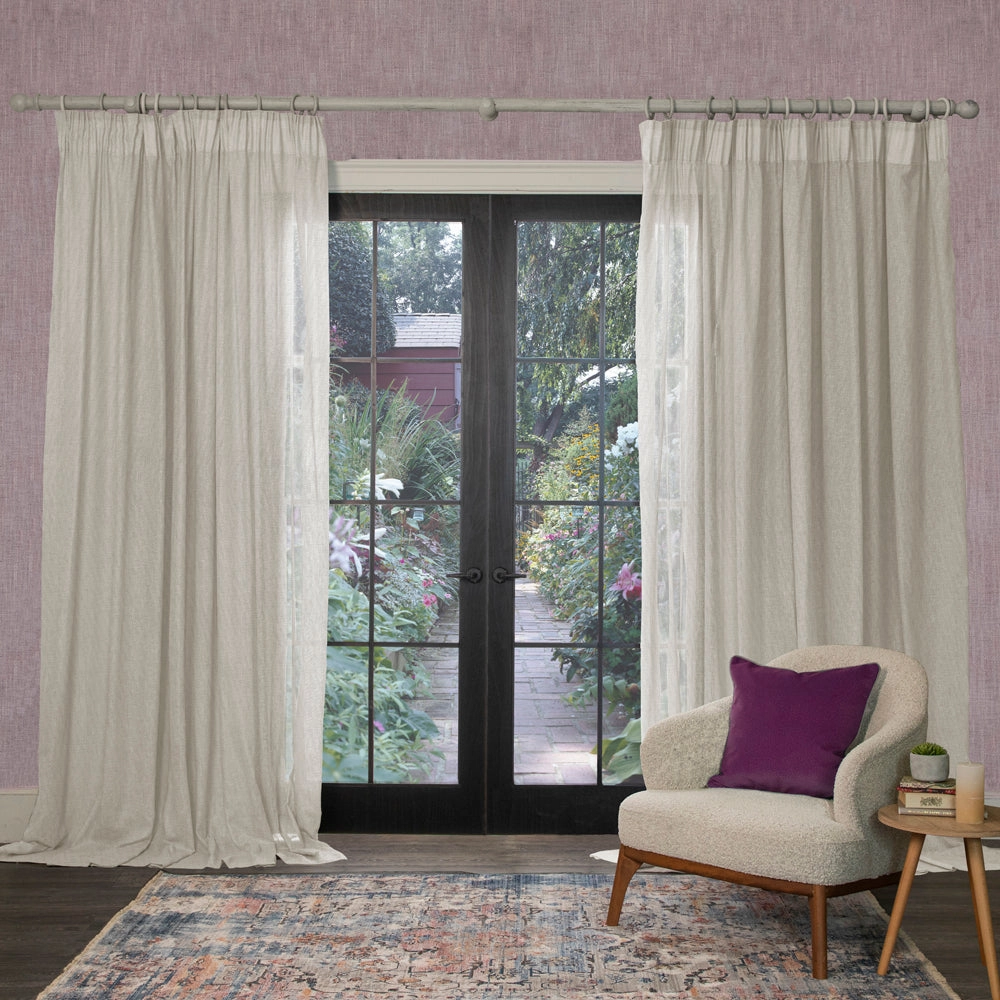 Focus Sheer Woven Pencil Pleat Curtains Frostbedding sets ,throw blankets 