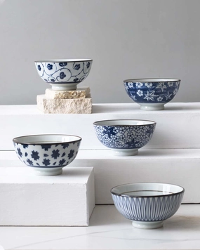 Foliage Katoris - Set of 5modern kitchen decor ,kitchen dinner set ,dinnerware 