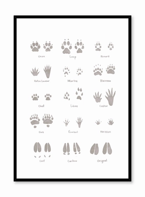 Following Footprints in French, Posterpop culture themed posters