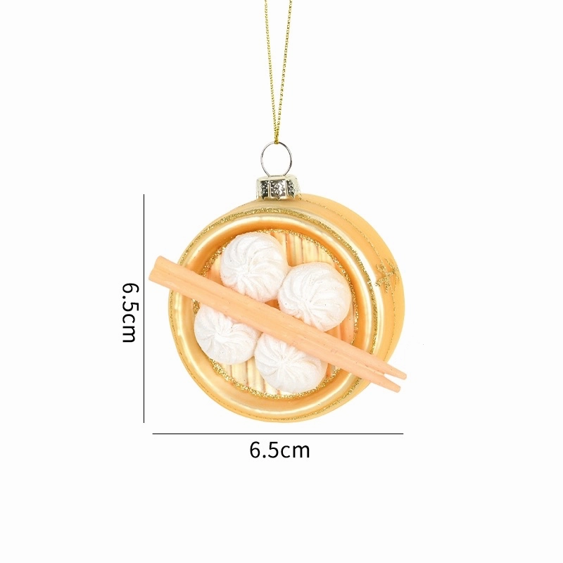 Food & Vegetable Christmas Glass Baubles