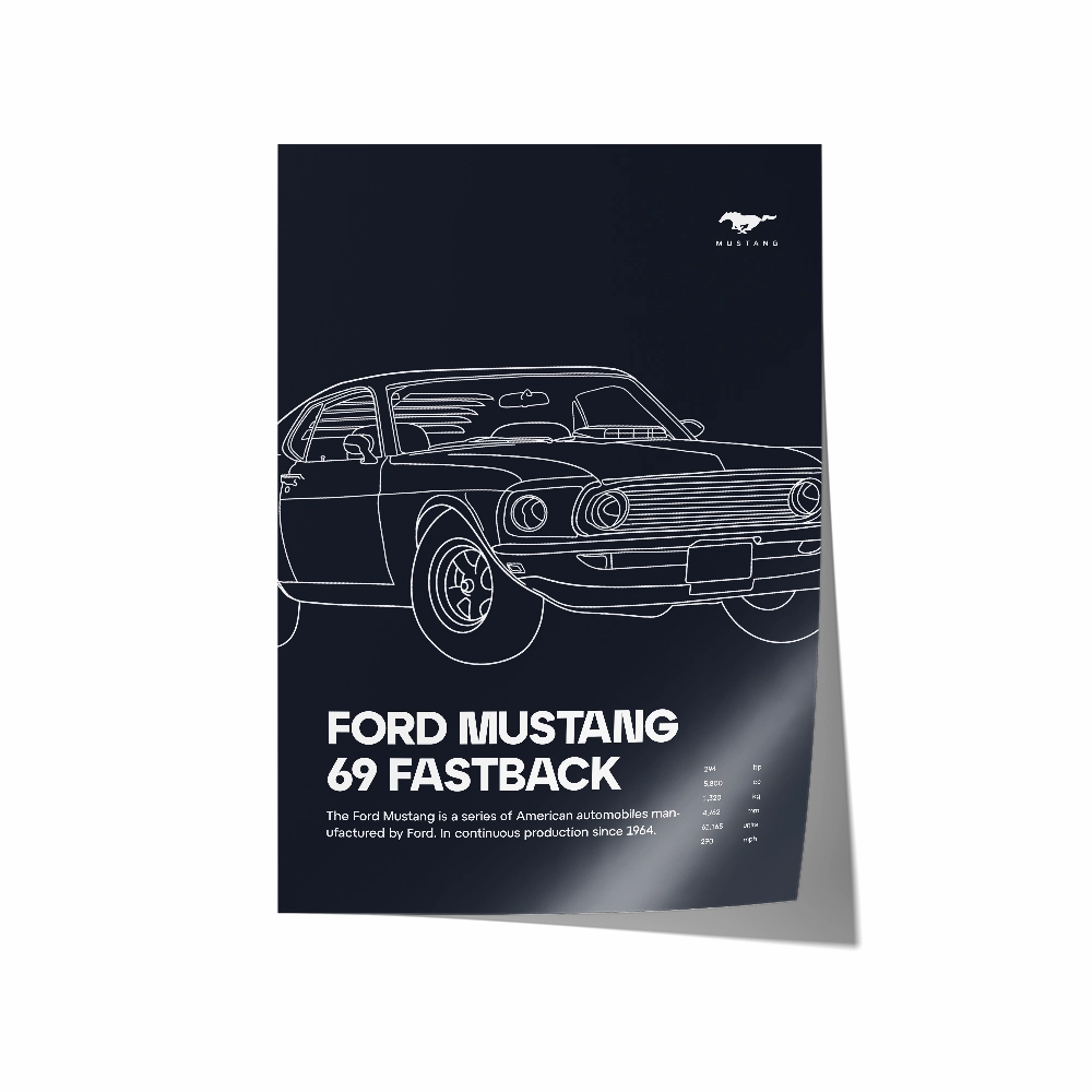 Ford Mustang 69 Fastback 02 Navy