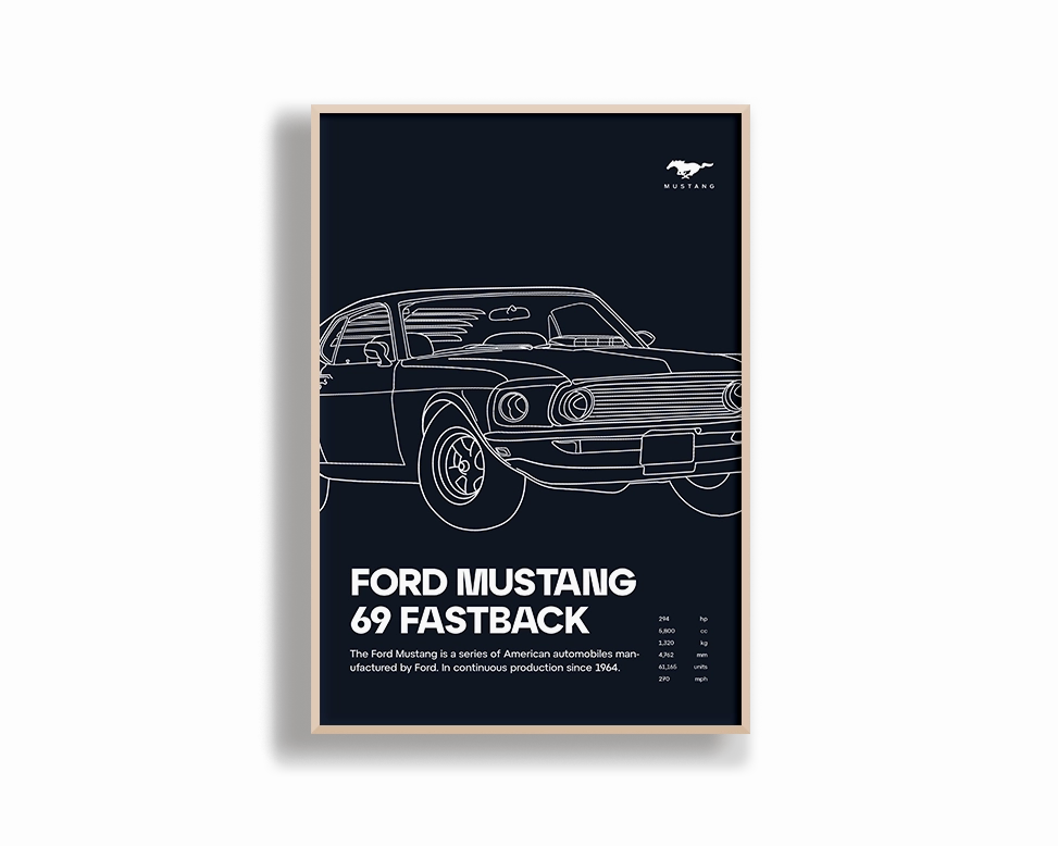 Ford Mustang 69 Fastback 02 Navy