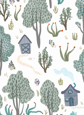 Forest Paths, Wallpapernordic minimalist wallpaper