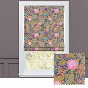 Fortazela Printed Cotton Made to Measure Roman Blinds Goldbedding sets ,throw blankets 