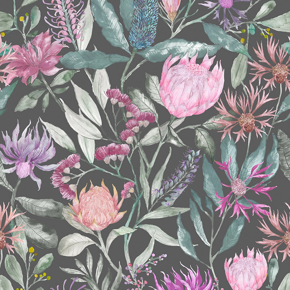 Fortazela Printed Cotton Made to Measure Roman Blinds Onyx