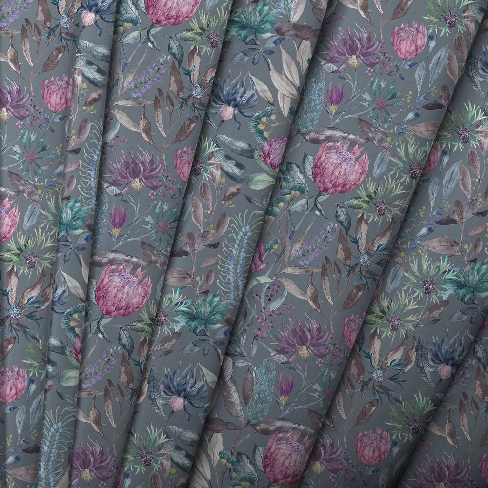 Fortazela Printed Cotton Made to Measure Roman Blinds Storm