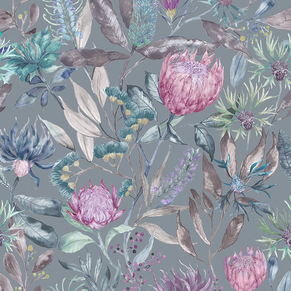 Fortazela Printed Cotton Made to Measure Roman Blinds Storm