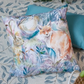 Fox And Hare Outdoor Cushion True Bluebedding sets ,throw blankets 