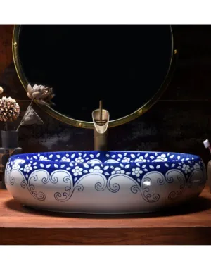 Fragrant Porcelain Counter Top Basinbathroom decor,boho bathroom decor,minimalist bathroom decor