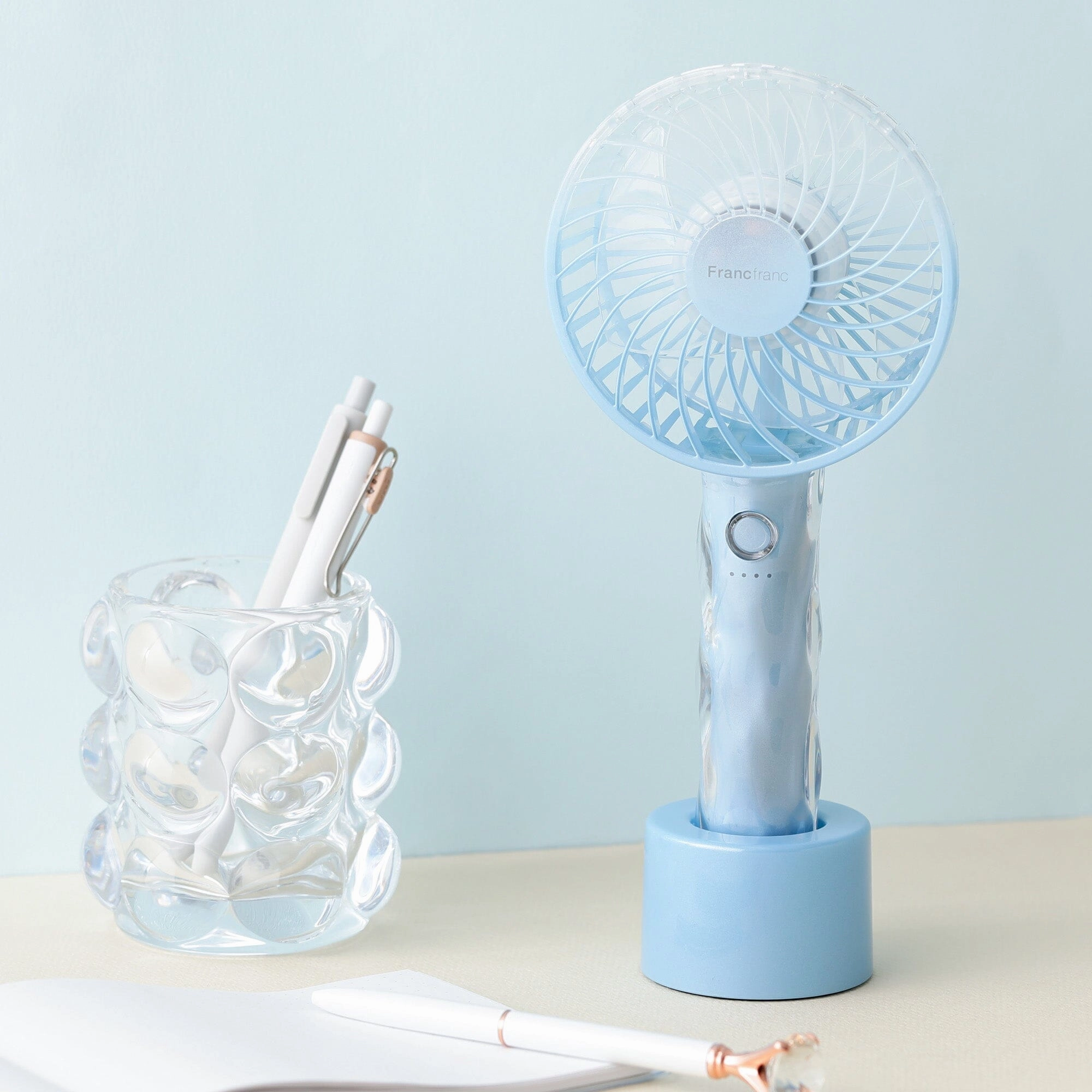 FRAIS Handy Fan Wave Blue