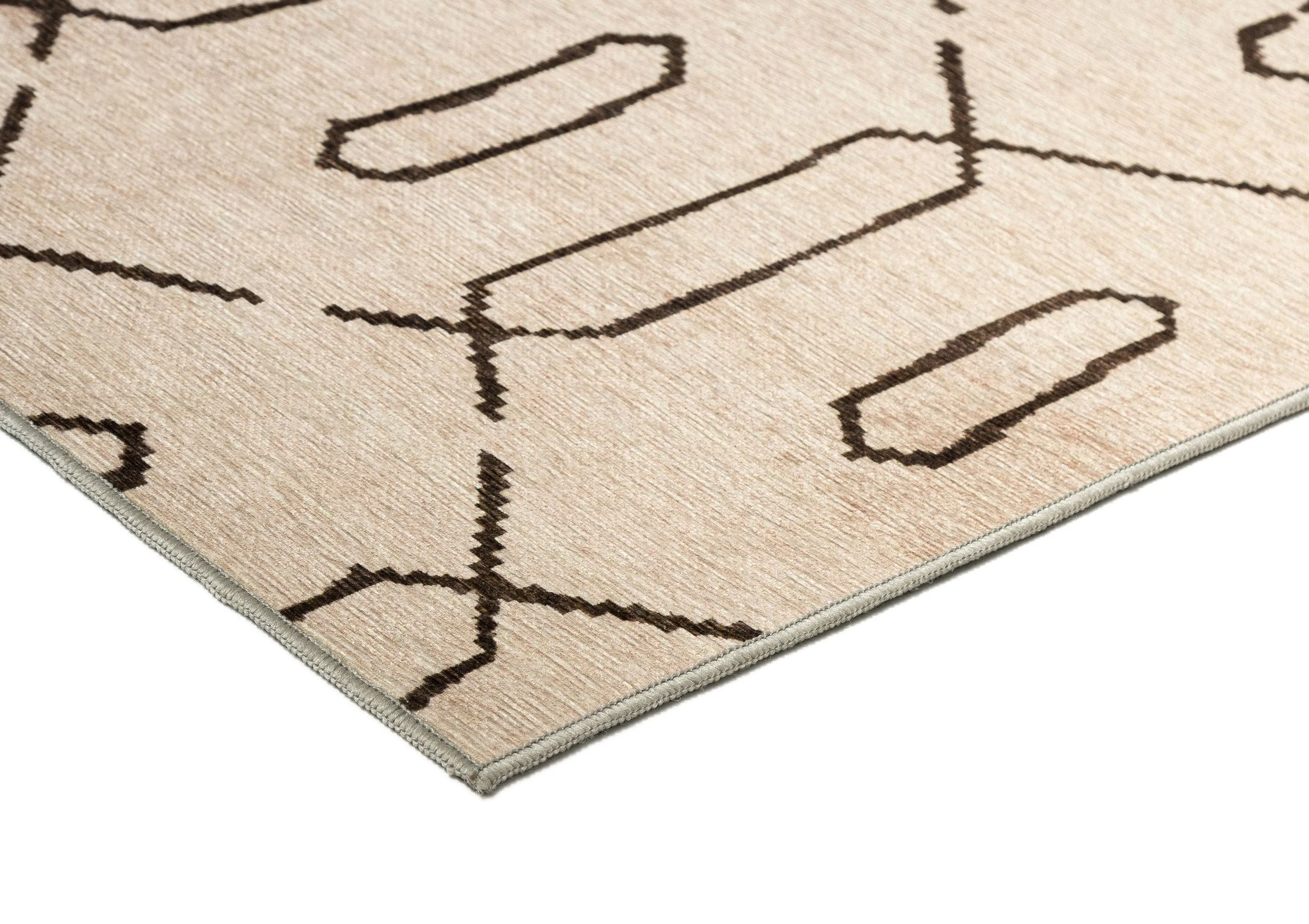 Fralyn Brown Beige Indoor Outdoor Washable Rug *NO RETURNS UNLESS FAULTY