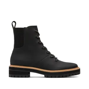 Frankie Black Water Resistant Lace-Up Boot