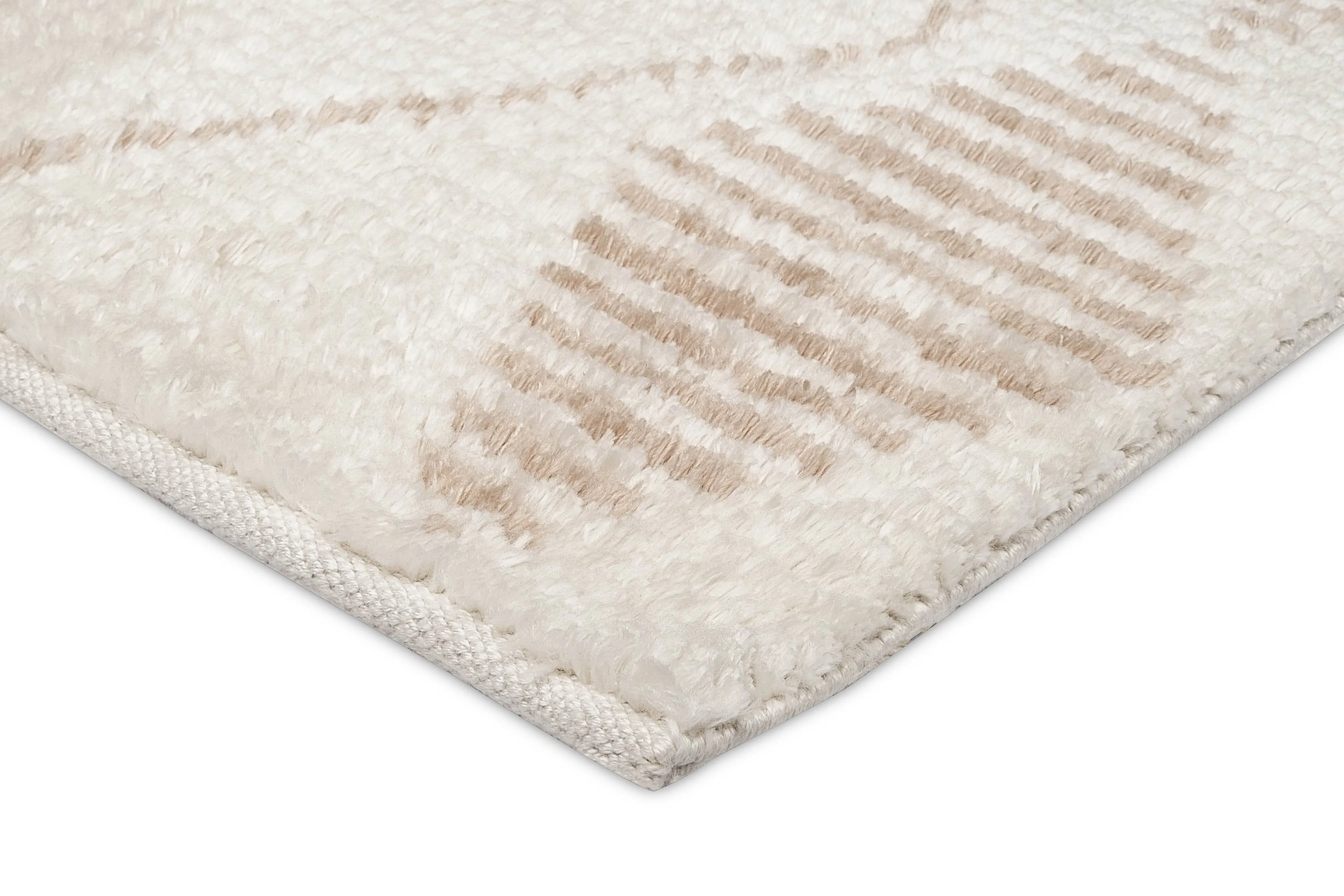 Frankie Ivory and Beige Tribal PET Rug