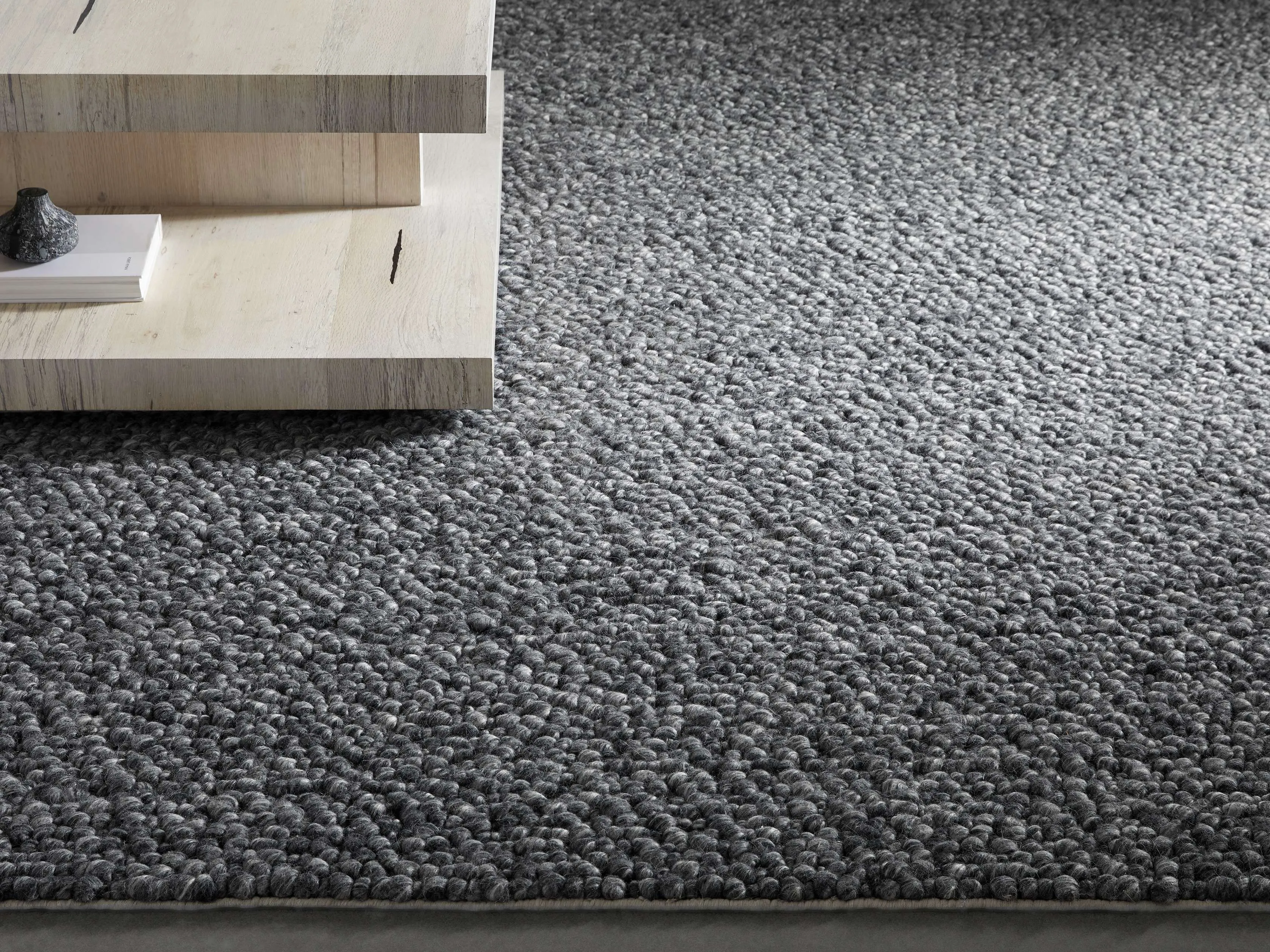 Freemont Rug in Charcoalmodern color block patchwork rug