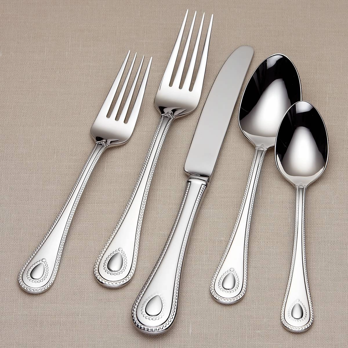 French Perle 65 Piece Flatware Set