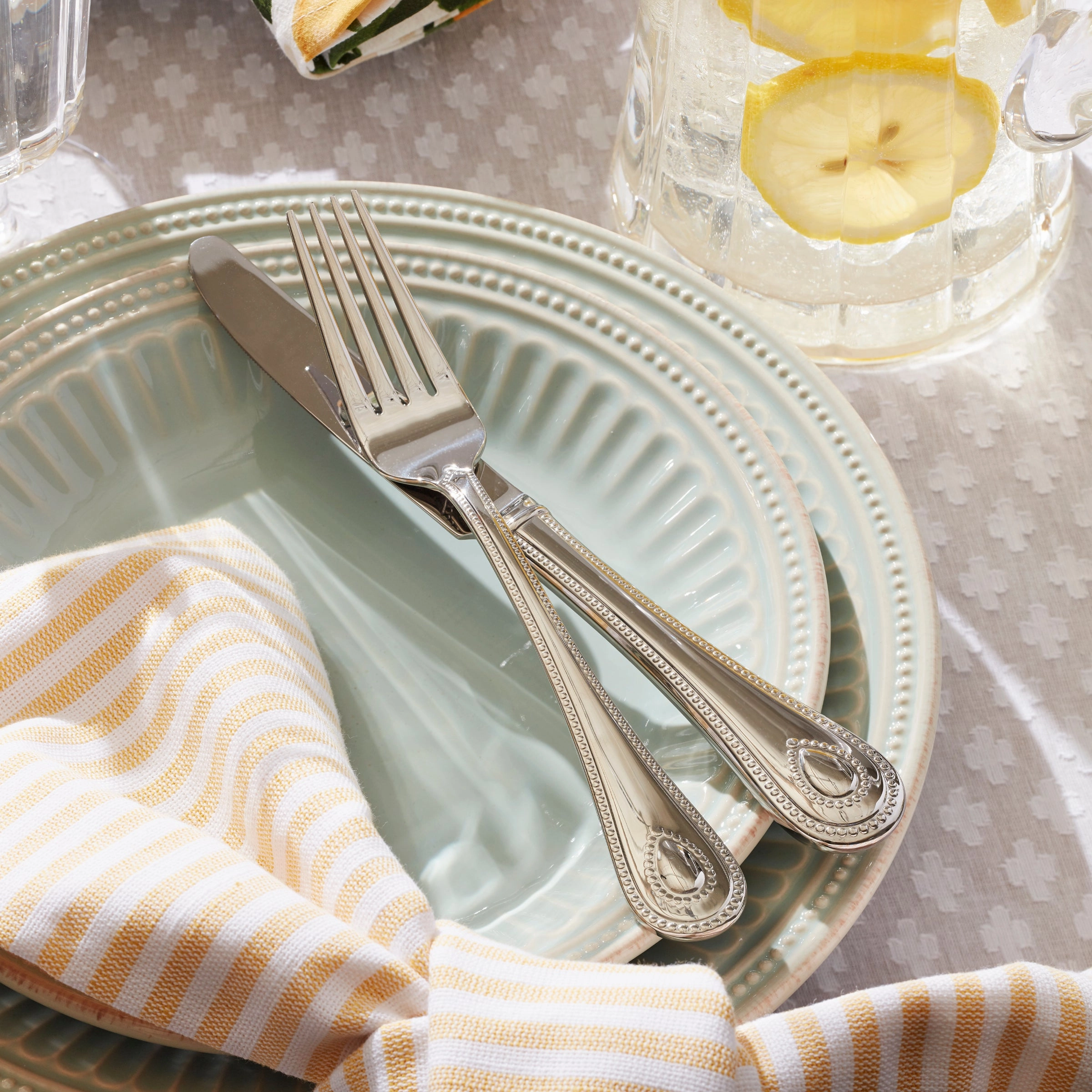 French Perle 65 Piece Flatware Set