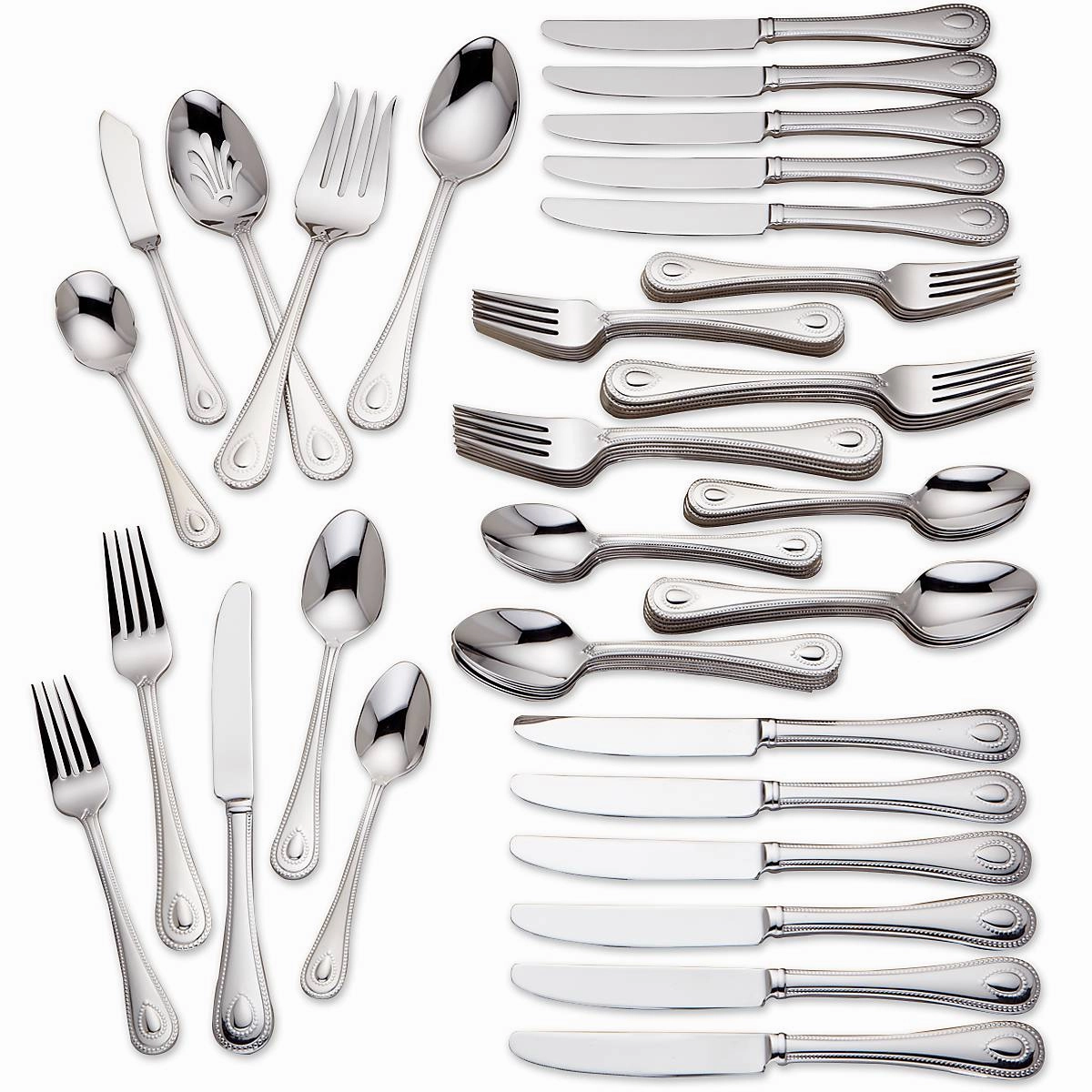 French Perle 65 Piece Flatware Set