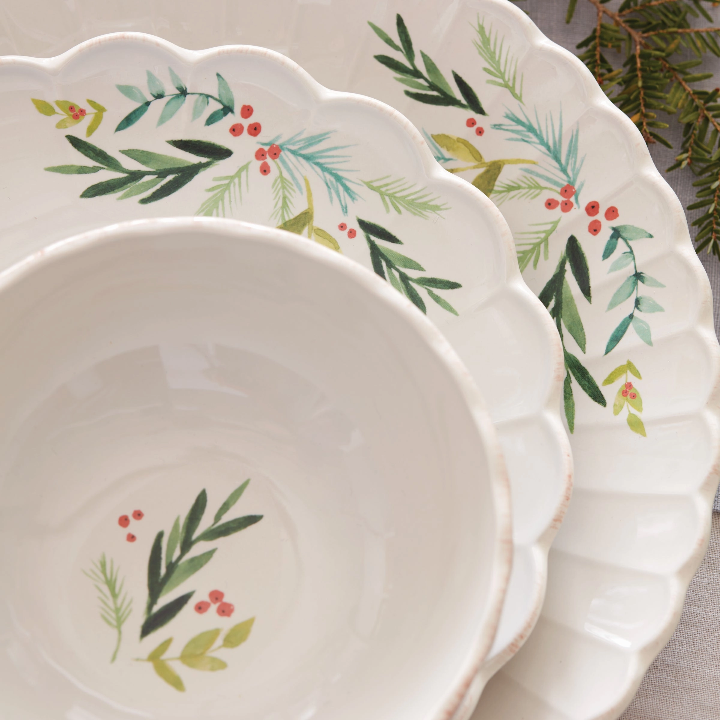 French Perle Berry All-Purpose Bowls - Set of 4