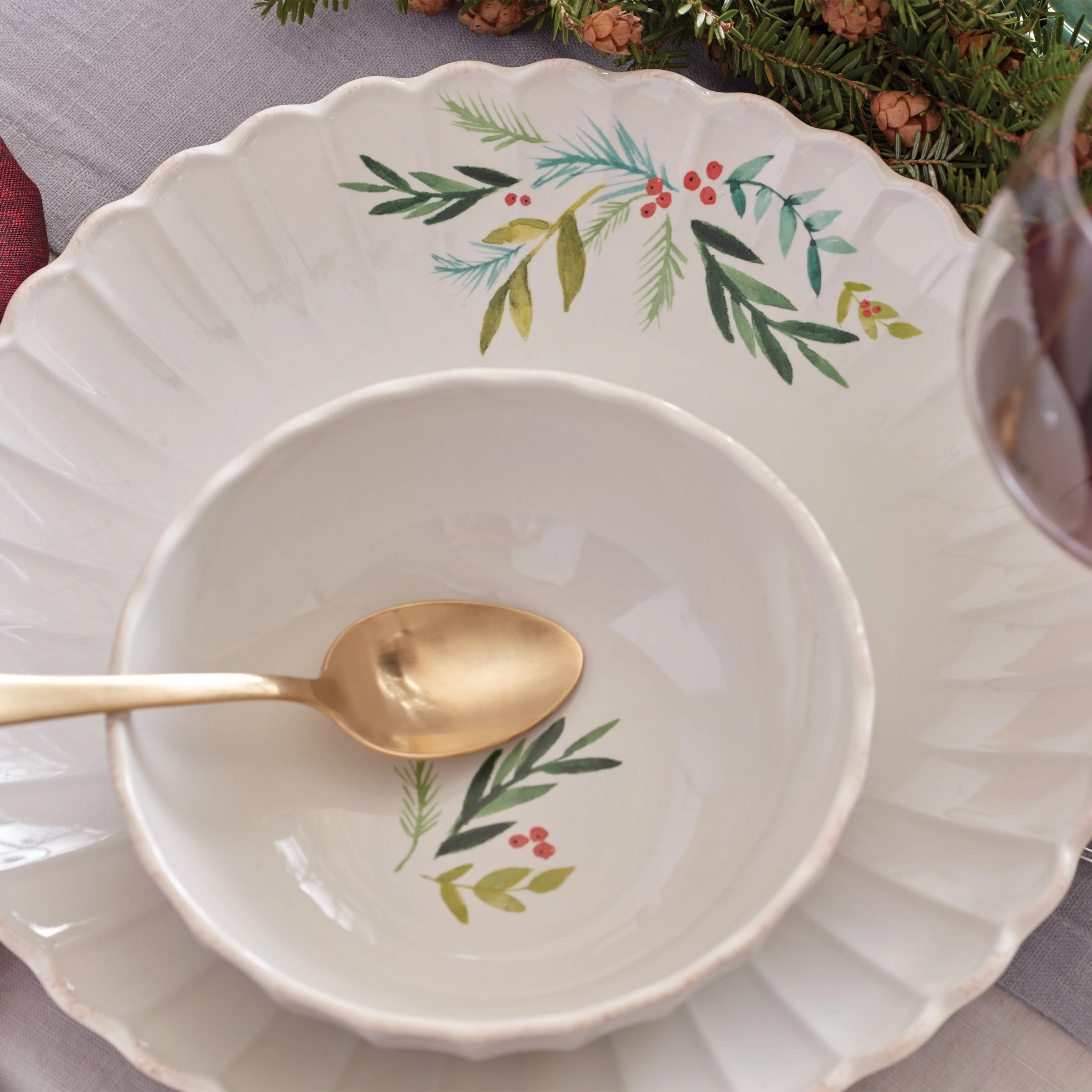 French Perle Berry All-Purpose Bowls - Set of 4