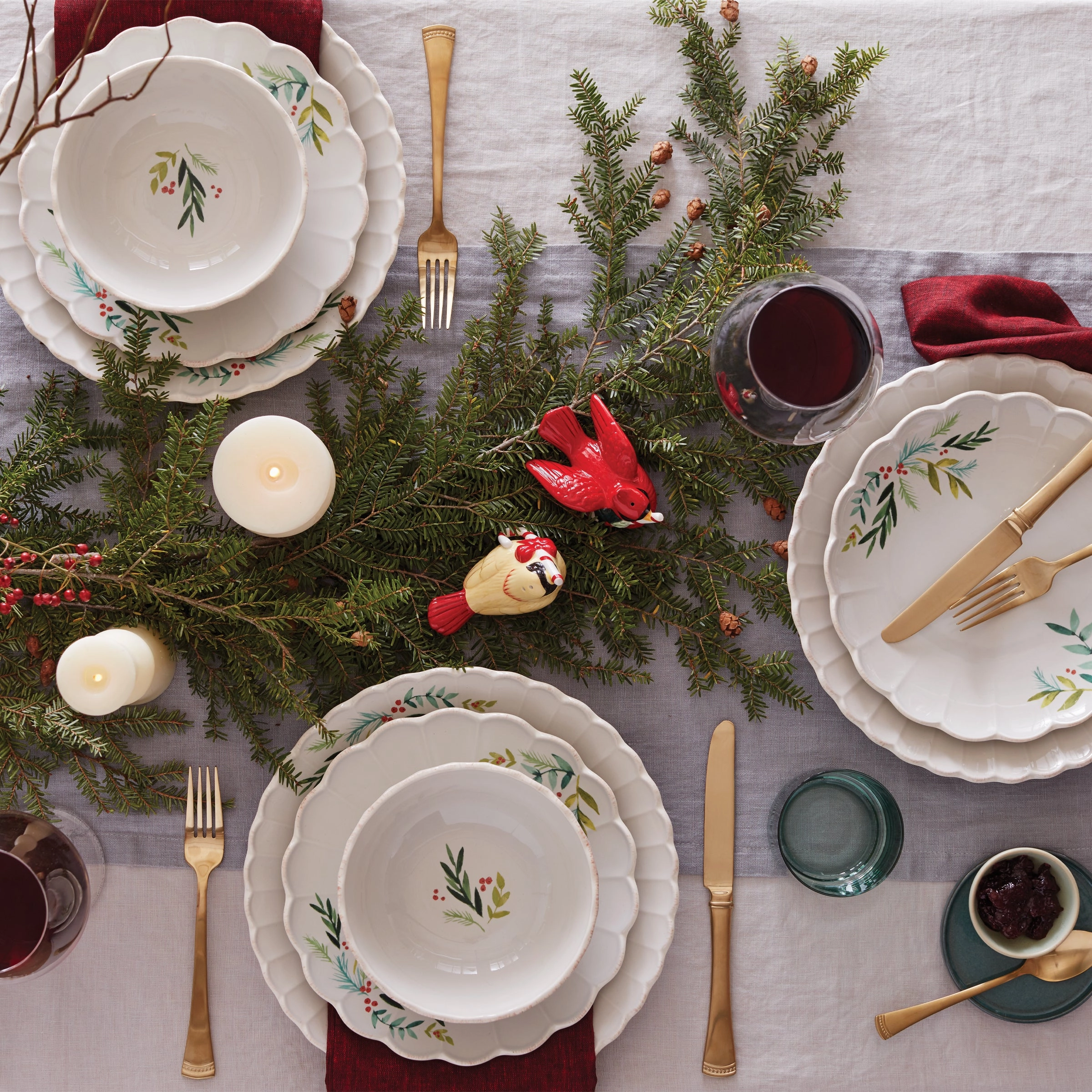 French Perle Berry All-Purpose Bowls - Set of 4