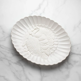 French Perle Carved Turkey Platterafternoon tea dessert tray