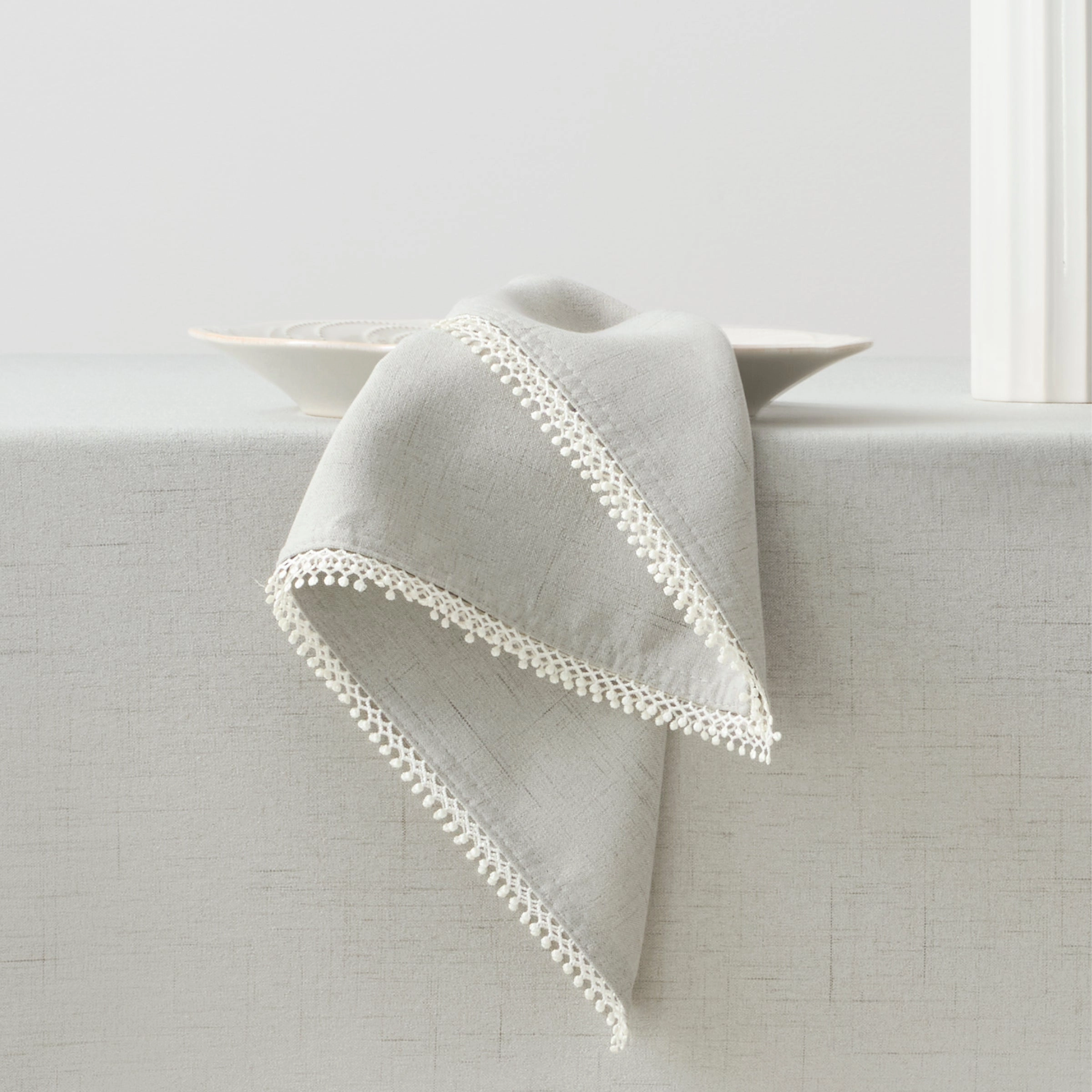 French Perle Dove Grey 19X19 Napkinmodern kitchen decor ,kitchen dinner set ,dinnerware 