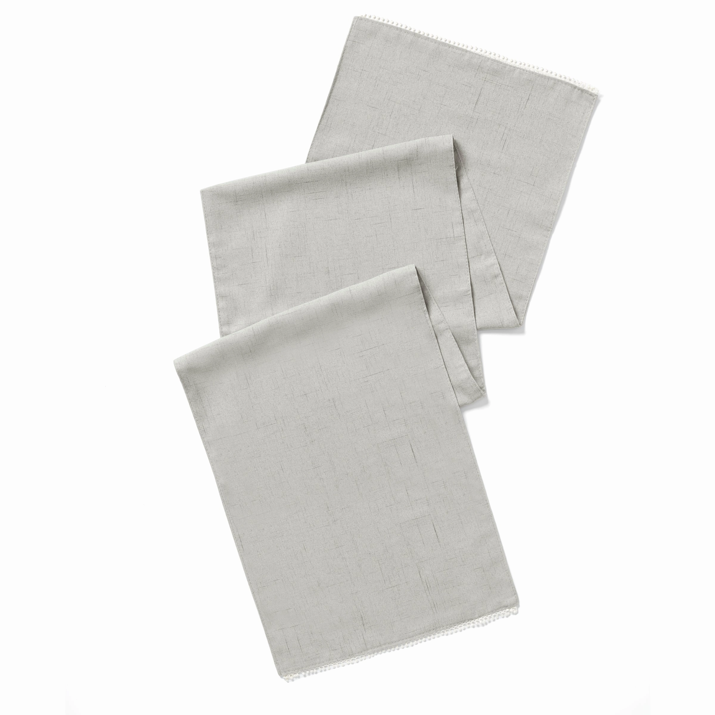 French Perle Dove Grey 70X14 Table Runner