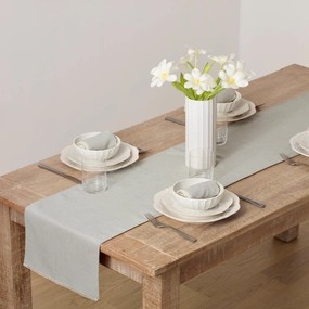 French Perle Dove Grey 70X14 Table Runnermodern kitchen decor ,kitchen dinner set ,dinnerware 