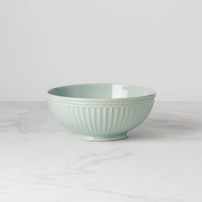 French Perle Groove Ice Blue Medium Bowlafternoon tea dessert tray