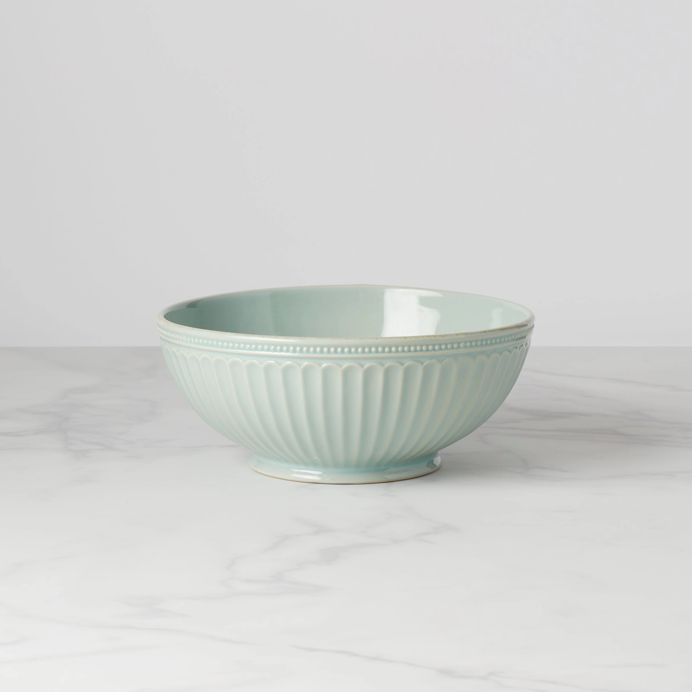 French Perle Groove Ice Blue Medium Bowlafternoon tea dessert tray