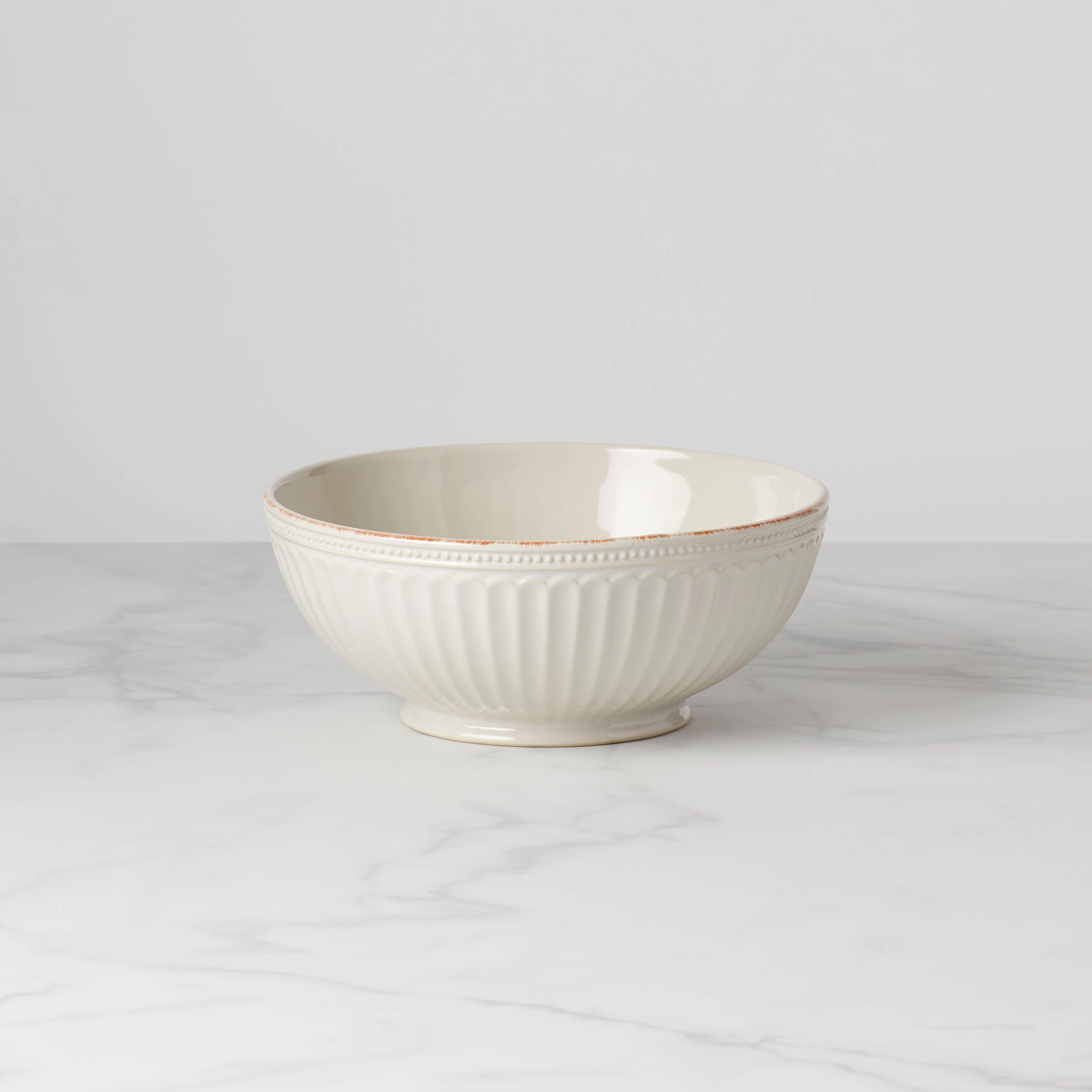 French Perle Groove White Medium Bowlafternoon tea dessert tray