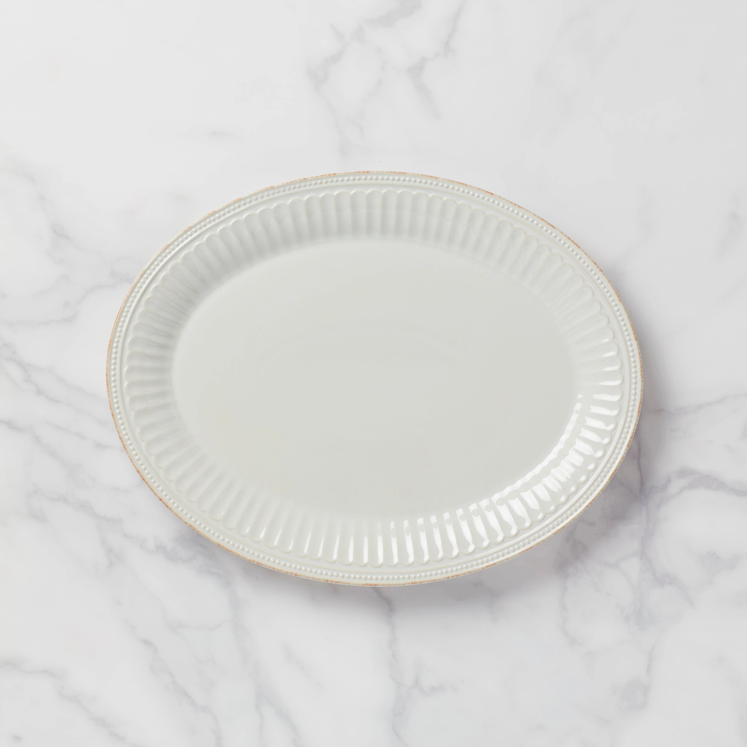 French Perle Groove White Plattermodern kitchen decor ,kitchen dinner set ,dinnerware 