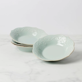 French Perle Ice Blue Pasta Bowls - Set of 4modern kitchen decor ,kitchen dinner set ,dinnerware 