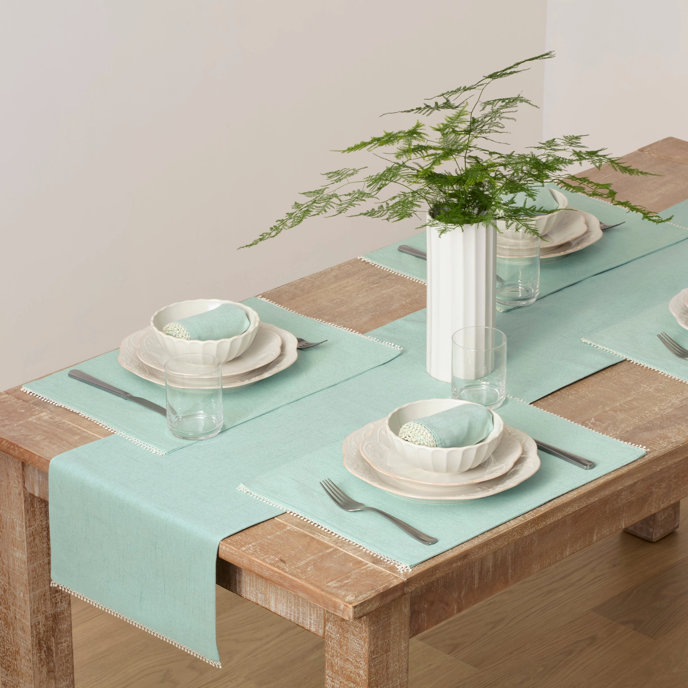 French Perle Ice Blue Runner