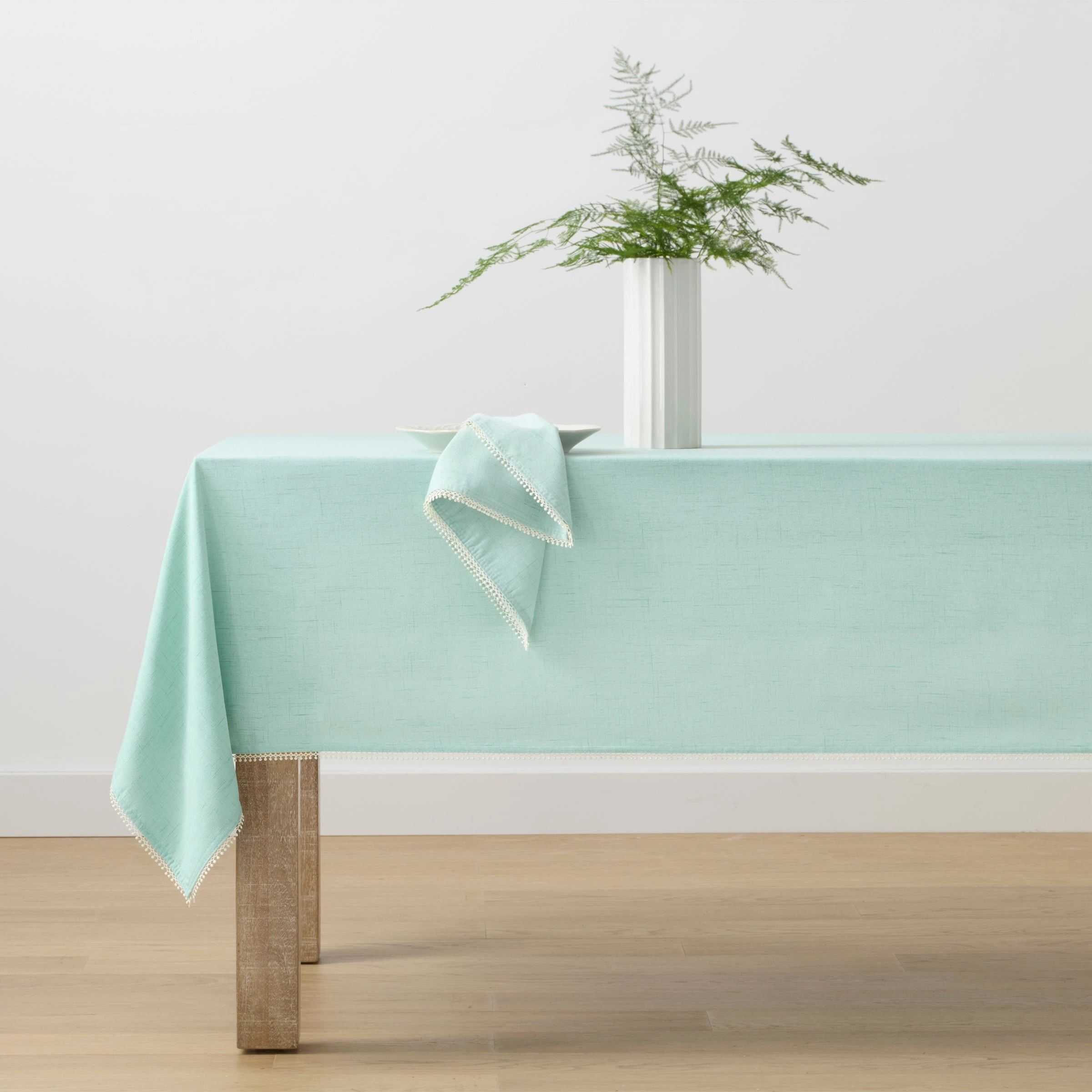 French Perle Ice Blue Tablecloth